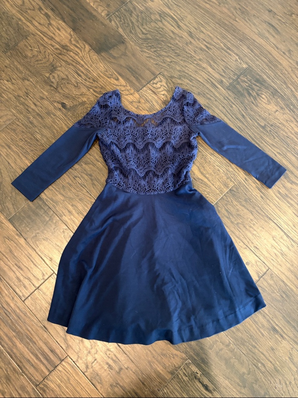 Lilly Pulitzer Navy Lace Bodice Fit-and-Flare Dress